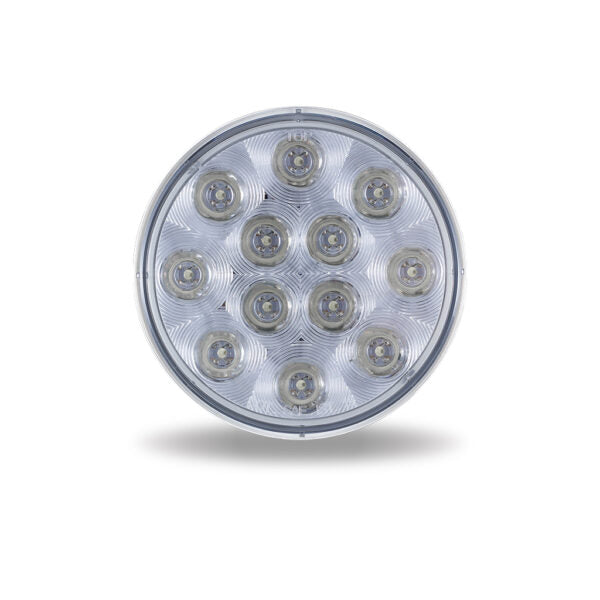 4″ Red Stop, Turn & Tail To White Back Up Round LED Light – 12 Diodes TLED-412X - General Diesel Repair & Chrome
