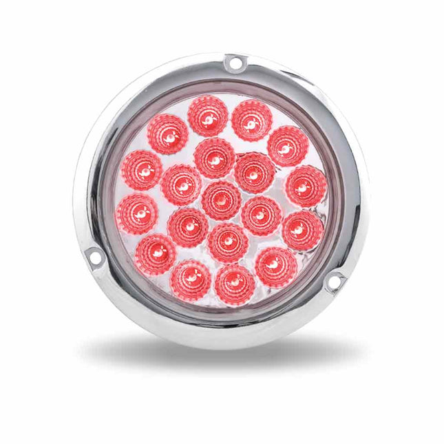 4″ Clear Red Stop, Turn & Tail Round Flange Mount LED Light – 19 Diodes TLED-419CRF - General Diesel Repair & Chrome