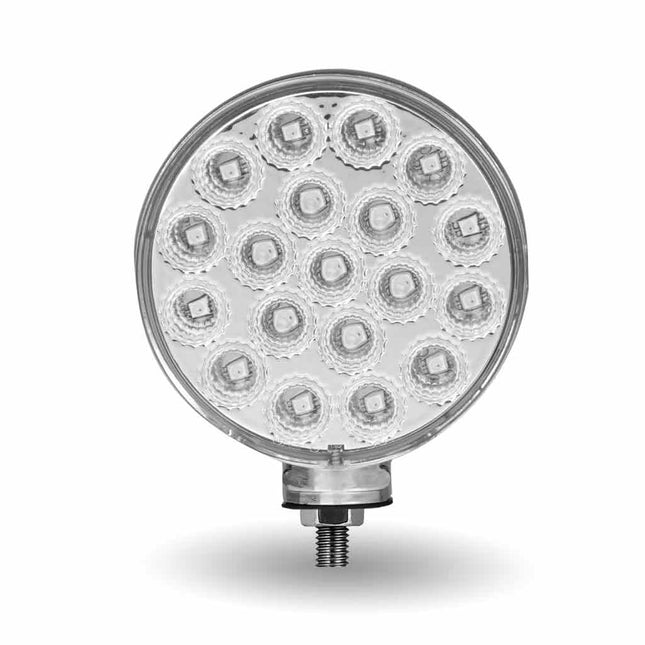 Clear Amber/Red Turn & Marker Double Face Round Reflector LED Light – 38 Diodes TLED-DFCC3 - General Diesel Repair & Chrome