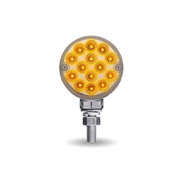 Amber/Red Turn & Marker to Red Auxiliary 3″ Mini Double Face Round Light with Reflector LEDs – 28 Diodes TLED-DL3XR - General Diesel Repair & Chrome