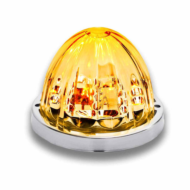 Clear Amber Clearance & Marker Star-Burst Watermelon LED Light – 19 Diodes - General Diesel Repair & Chrome