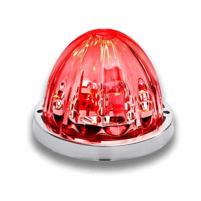 Clear Red Stop, Turn & Tail Star-Burst Watermelon LED Light – 19 Diodes TLED-WTCR - General Diesel Repair & Chrome