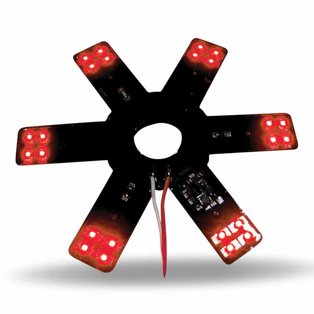 TLED-X1R 8" Star Red LED for 15ö Donaldson & Vortox Air Breather (24 Diodes) - General Diesel Repair & Chrome