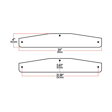 TU-9246 24" Bolted Angled Bottom Mud Flap Weight - General Diesel Repair & Chrome