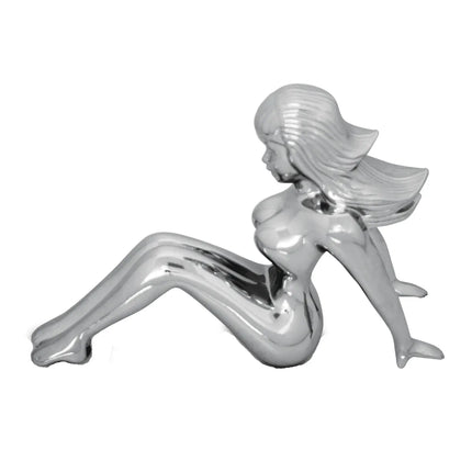 48410 Cr. Sitting Nude Lady Hood Ornament w/HW, 6.5”x2”x4.5” - General Diesel Repair & Chrome